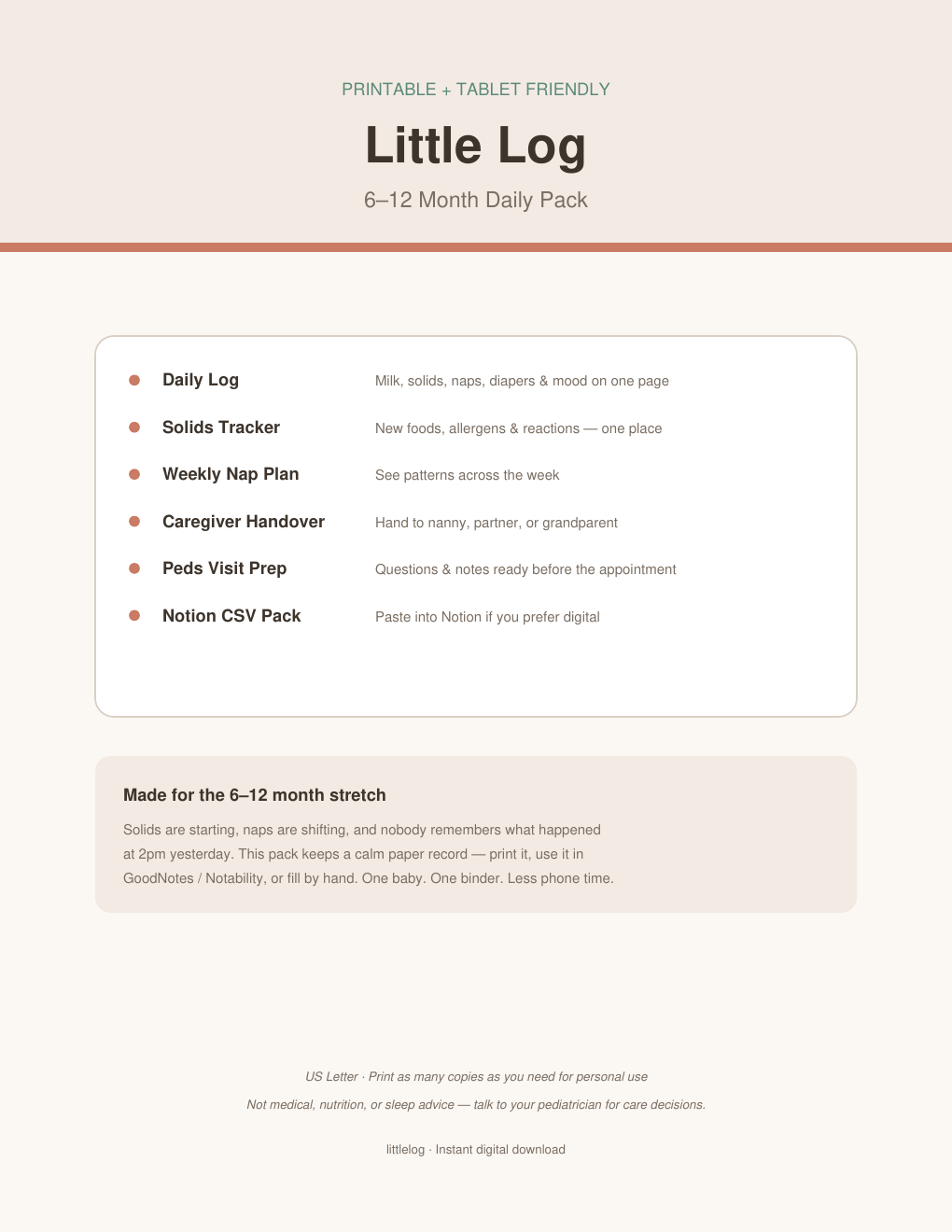 Little Log cover page preview